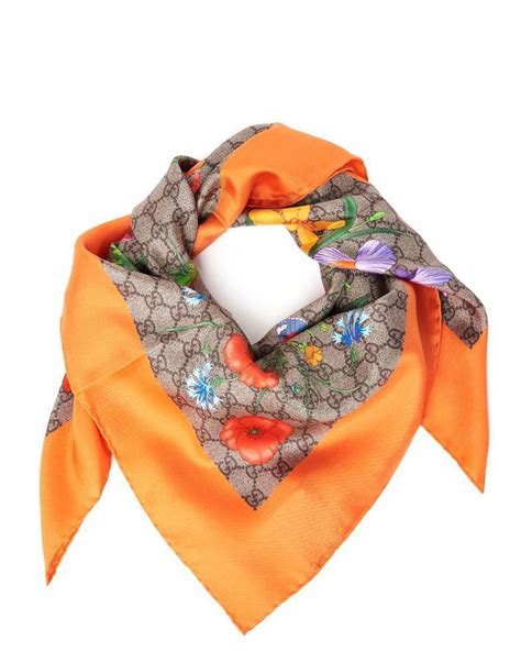 vintage gucci scarf oranges